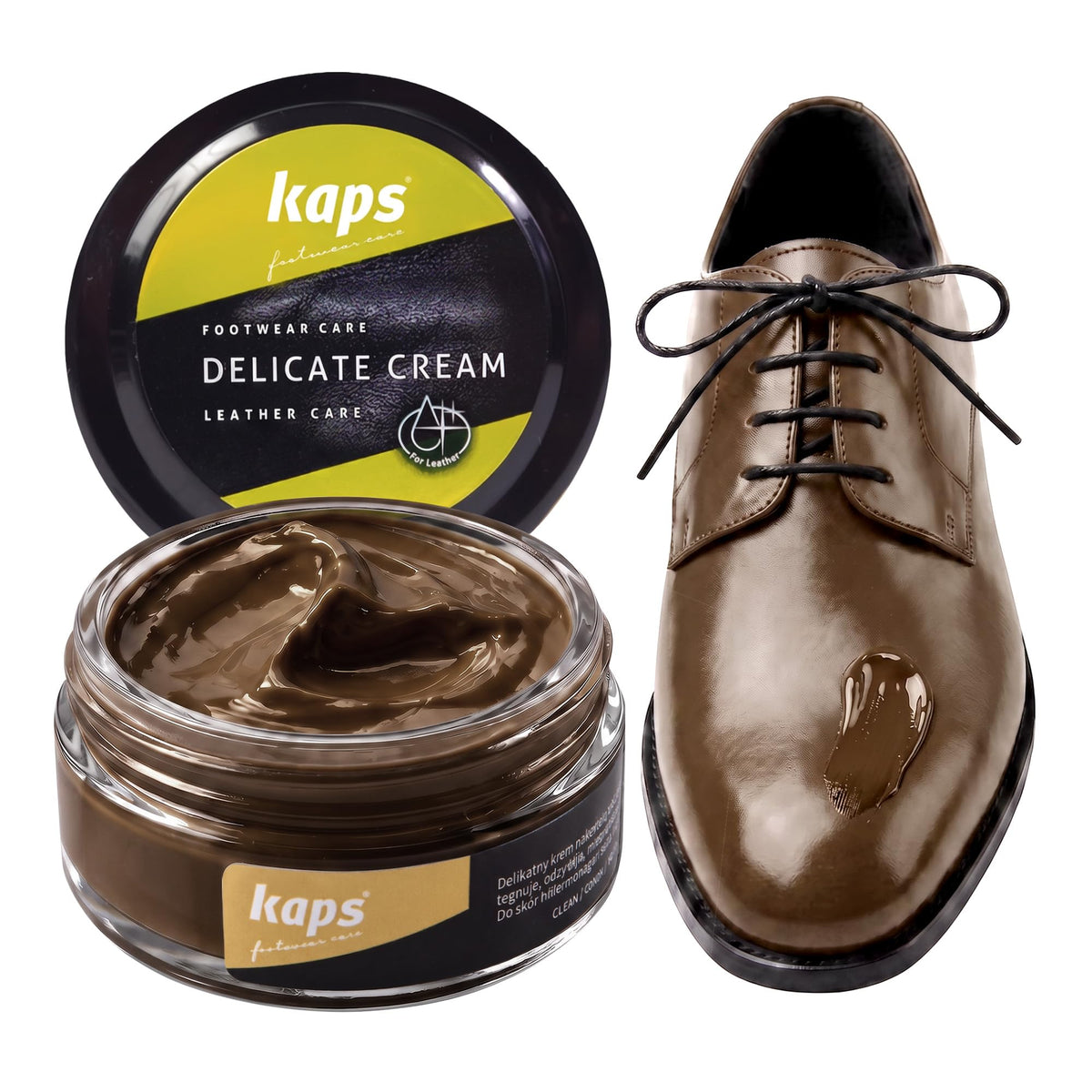 Leather Shoe Cream Polish & Conditioner, Kaps 50ml