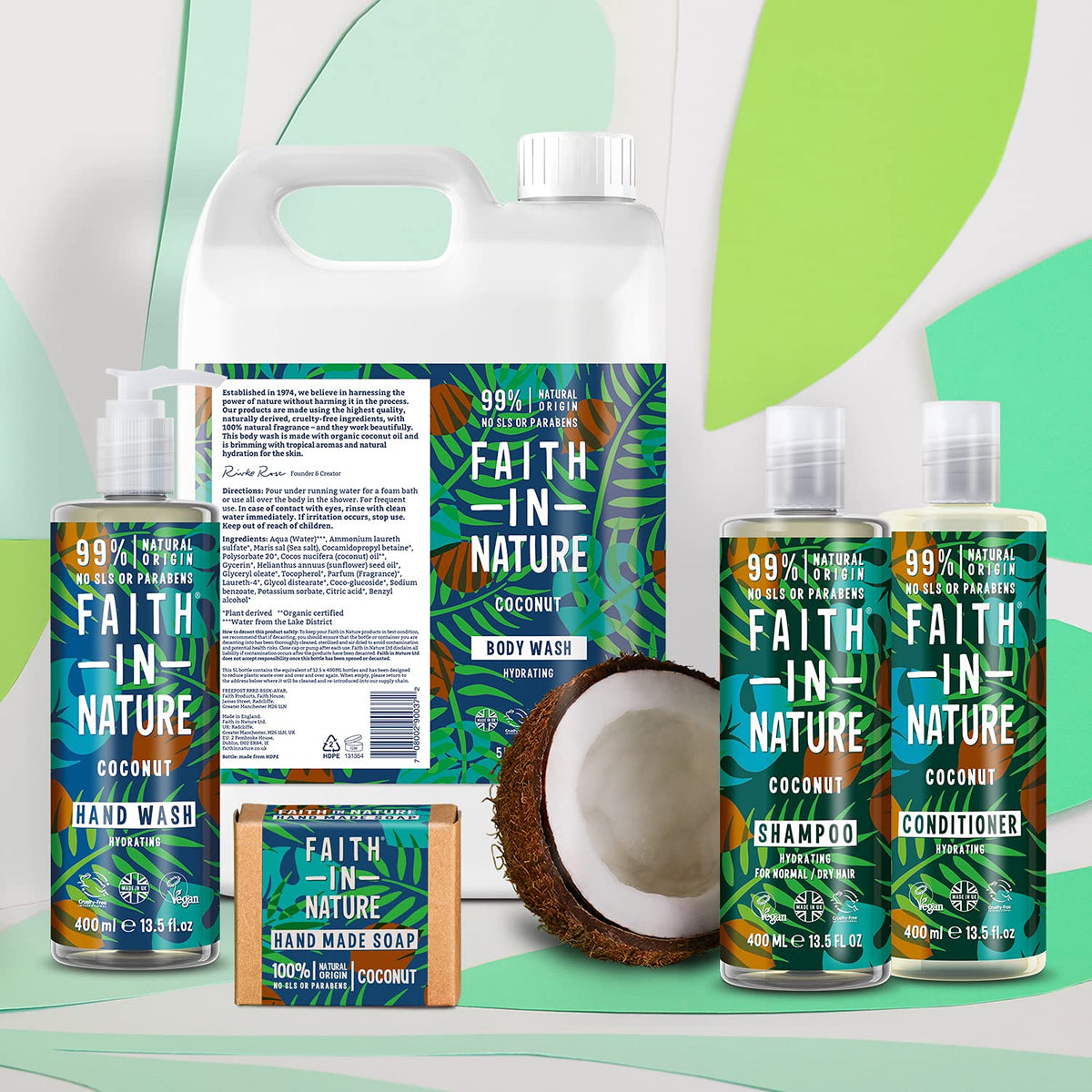 Faith In Nature Natural Aloe Vera and Tea Tree Hand Wash, Nourishing, Vegan and Cruelty Free, No SLS or Parabens, 400 ml