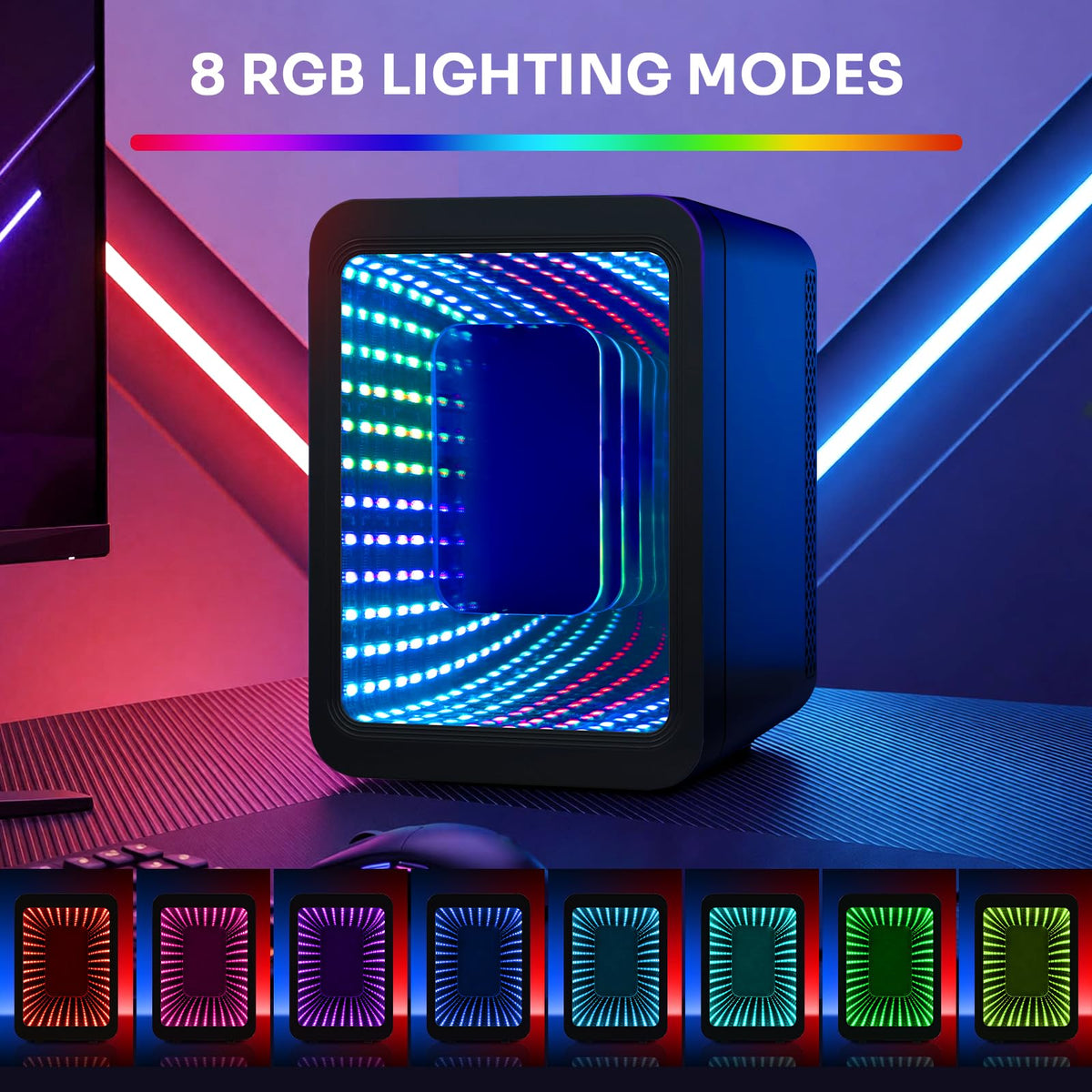 4 Liter Mini Fridge with RGB LED Mirror, AC/DC Skincare Fridge