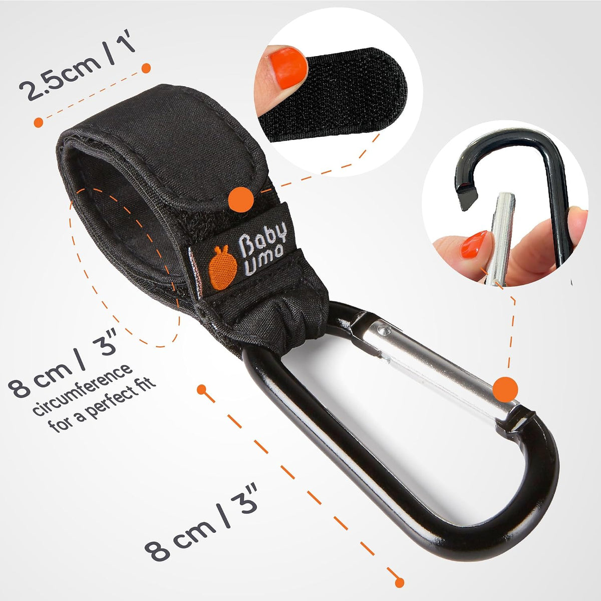 Baby Uma Buggy Clips for Pram - Award-Winning, 5 kg Capacity, Non-Slip