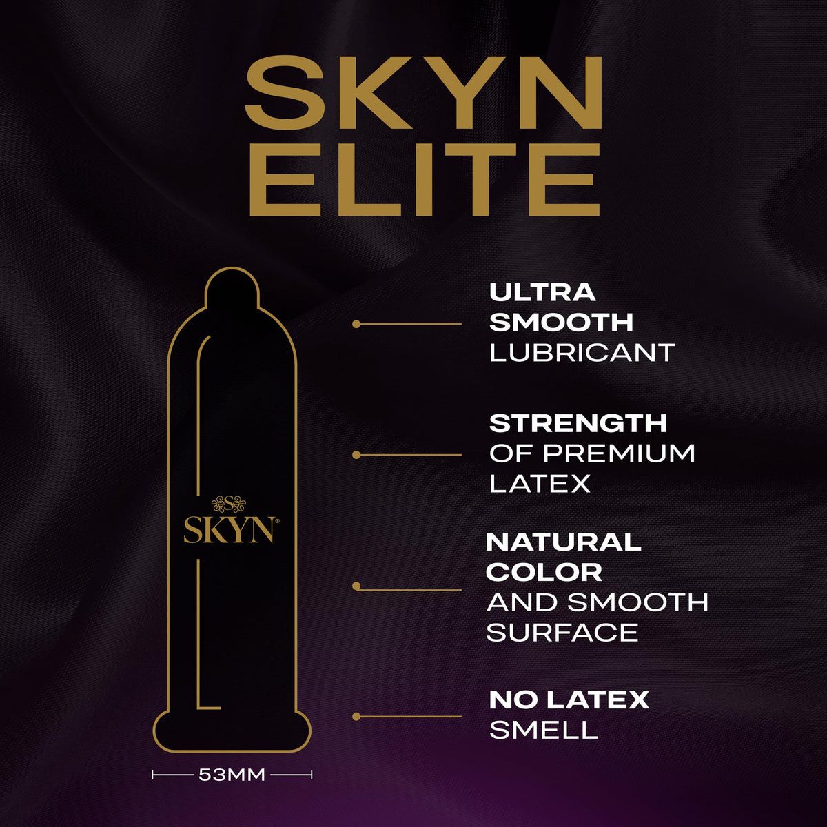 SKYN Elite (Pack of 10) Regular Size, Ultra-Thin Latex Free Condoms for Men