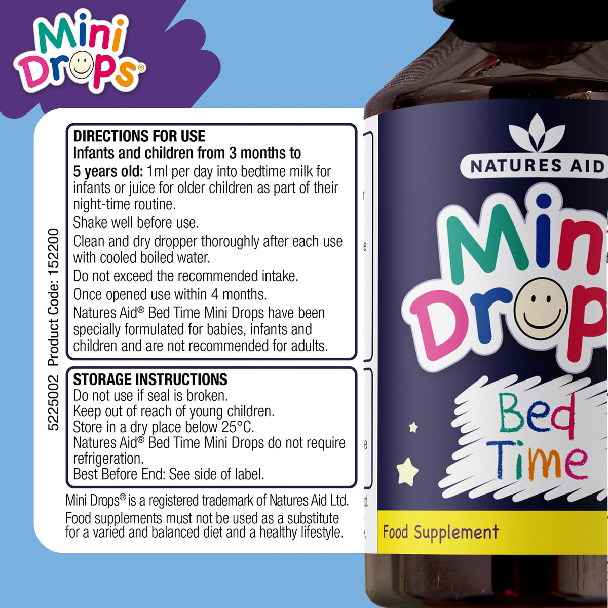 Natures Aid Mini Drops Multi-Vitamin for Babies, Kids & Children 50ml