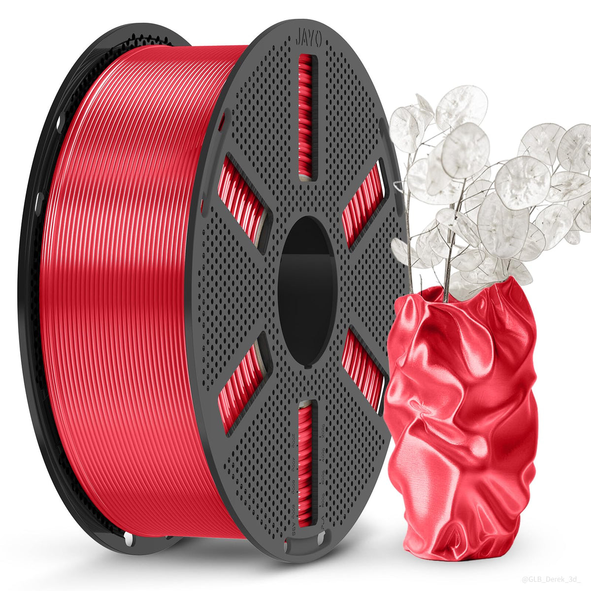 JAYO PLA+ 3D Printing Filament 1.75 mm, 1.1KG (2.4lbs) Spool Black