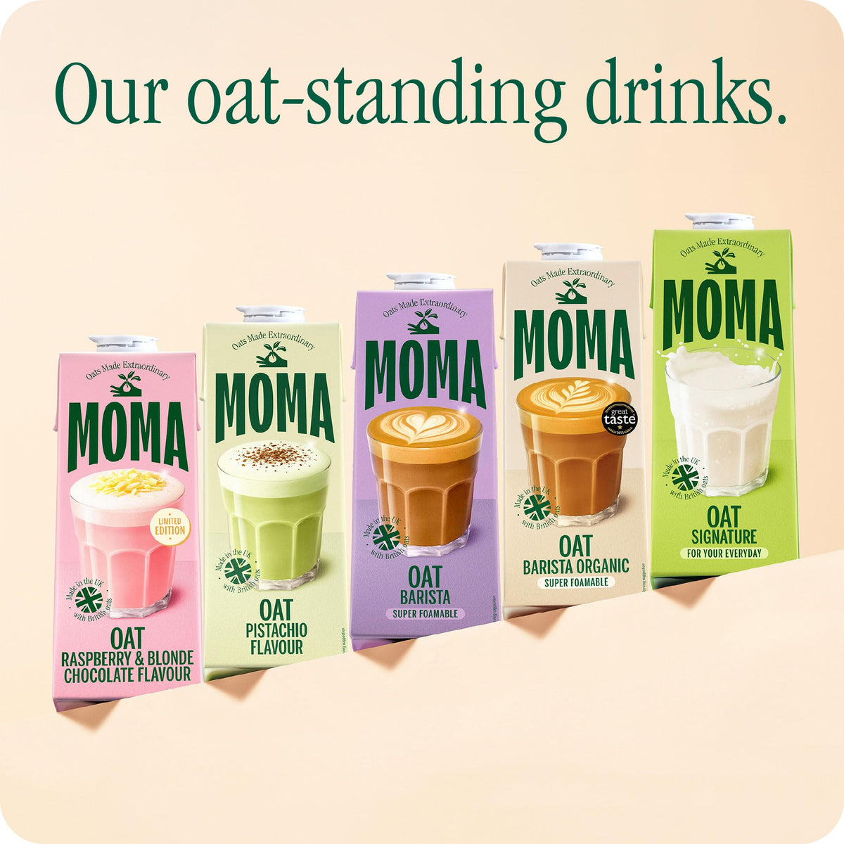 MOMA Pistachio Oat Drink • 1L • No Added Sugar • Vegan, Nut Free & GF