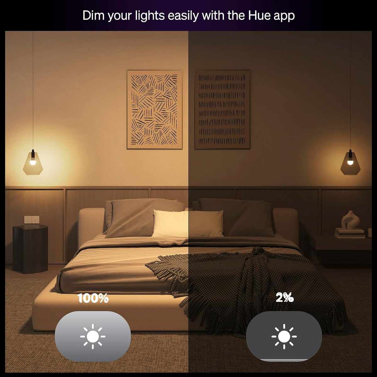 Philips Hue Essential Smart A60 LED Bulb, E27, B22 Bulb, 1 Pack