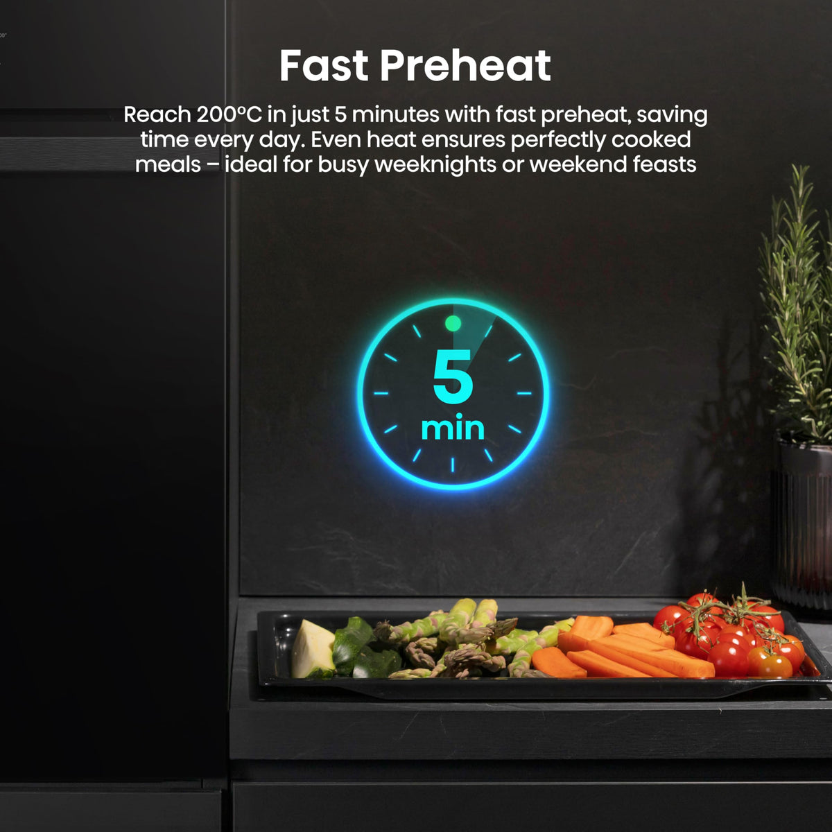 Hisense BI62020ABGUK - Built-in 60L Electric Single Oven - Black - 530x595x595 mm (DxWxH) - A Rated, Extra Large