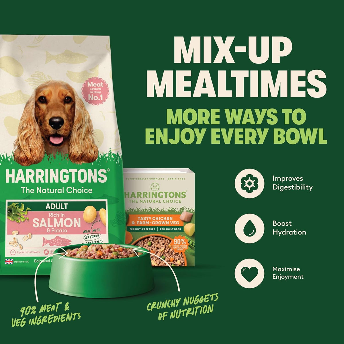 Harringtons Complete Dry Adult Dog Food Salmon & Potato 12kg