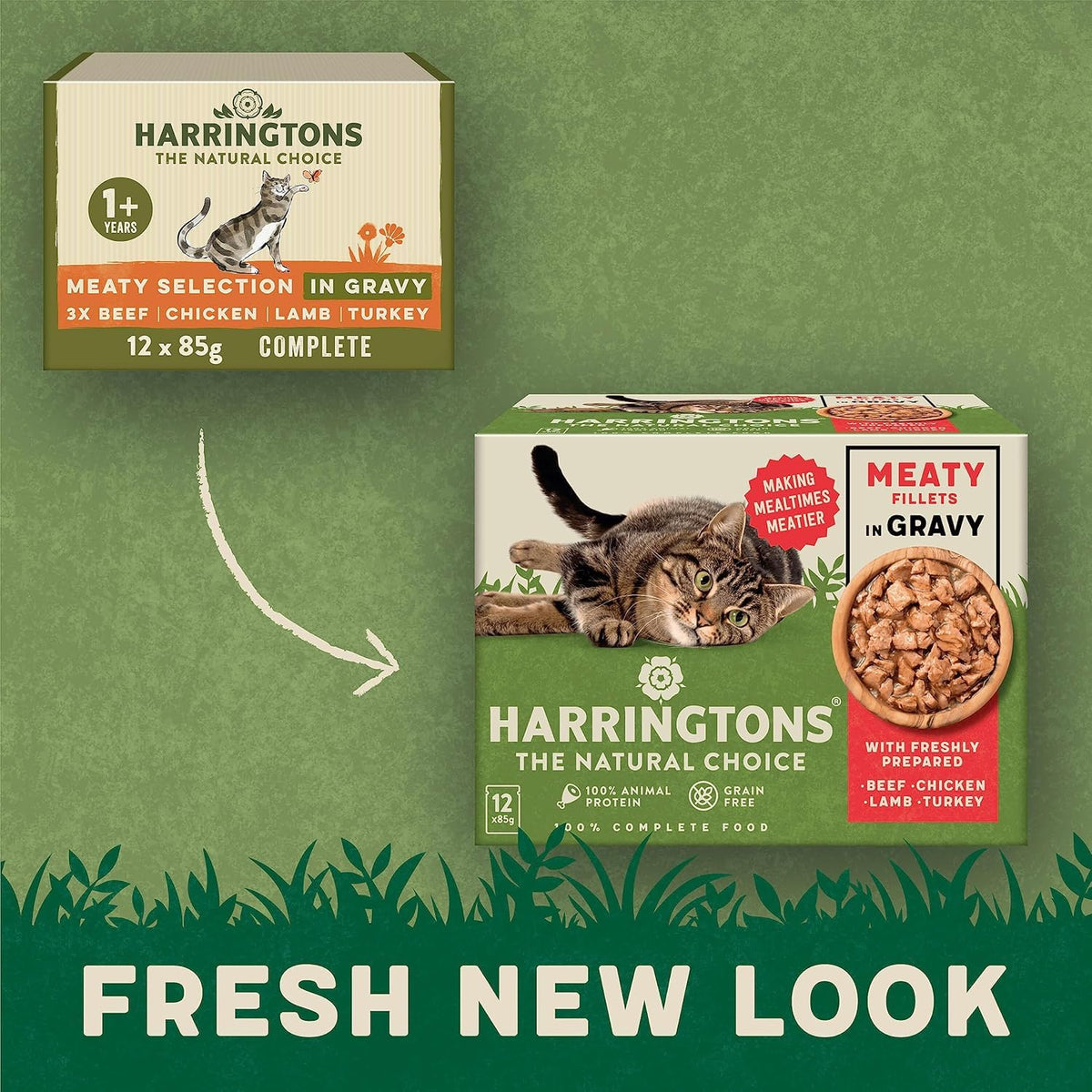 Harringtons Complete Wet Adult Cat Food Pouch Mixed in Jelly Pack 40x85g