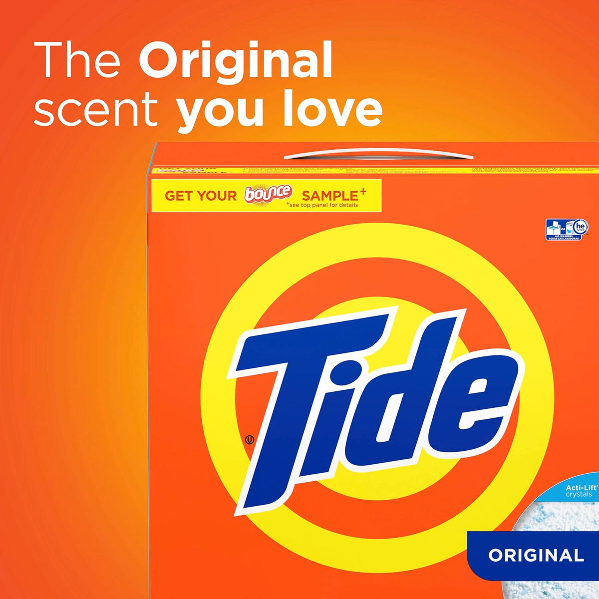 Tide Original HE Turbo Powder Laundry Detergent, 113 Loads, 143 Oz