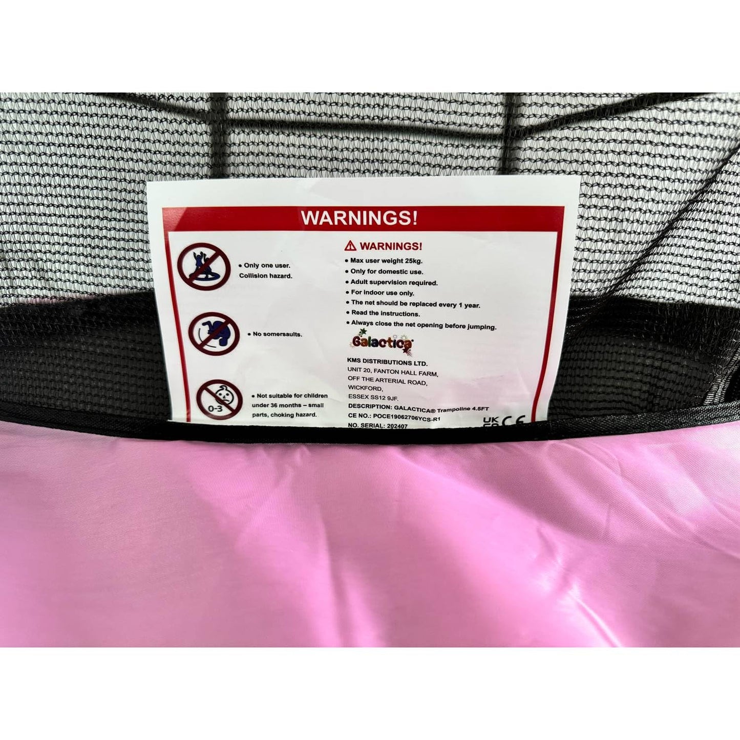 GALACTICA 55" Kids Mini Trampoline with Safety Enclosure Net — Max 25 kg | 4 Colours