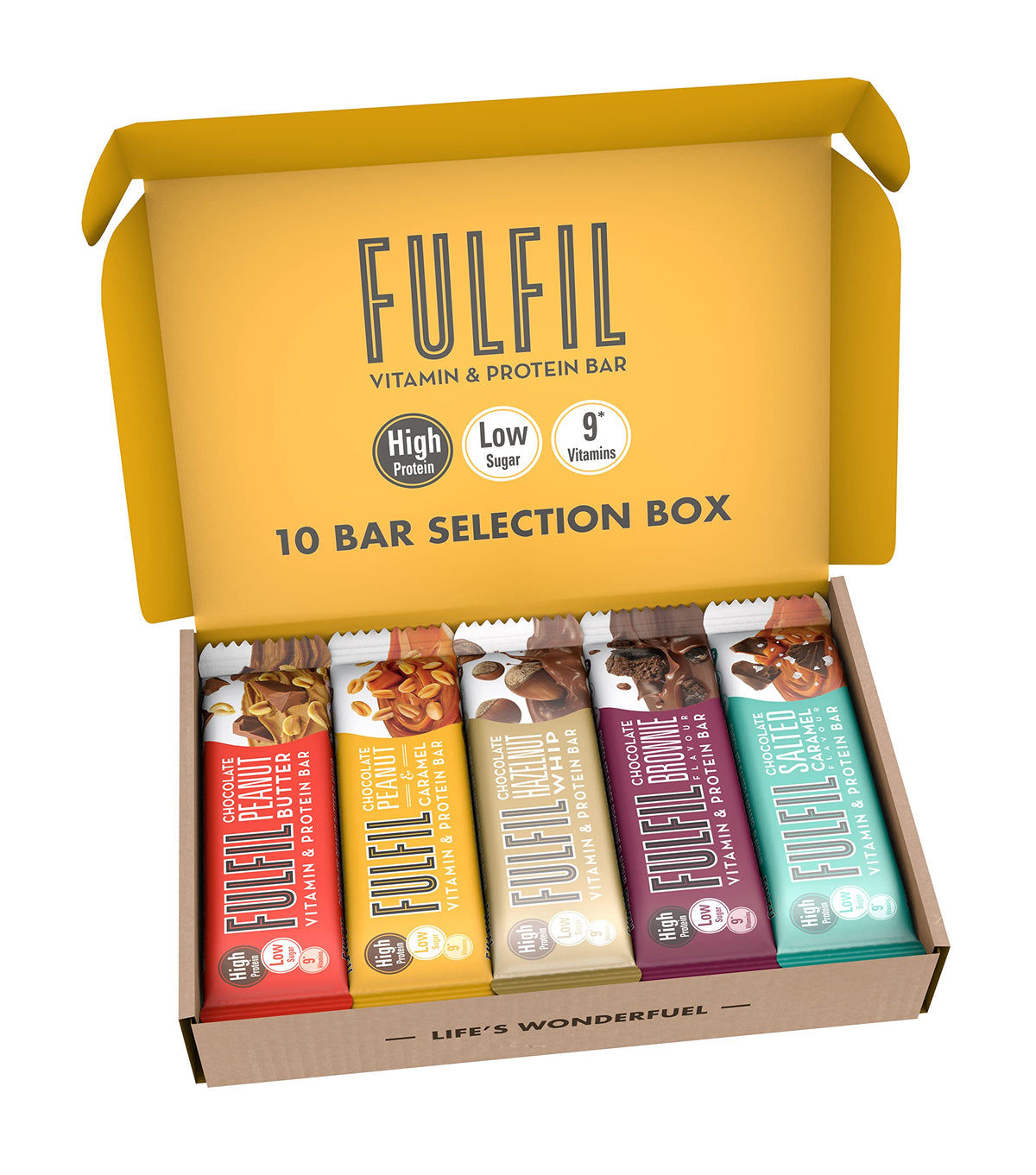 FULFIL Vitamin and Protein Bars, Chocolate Salted Caramel Flavour, 15 x 55g