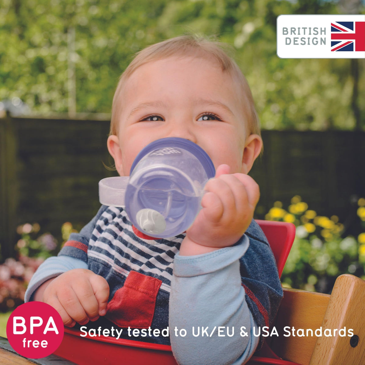 TUM TUM Tippy Up Free Flow Sippy Cup (No Valve), Sippy Cup for Toddlers, 200ml, BPA Free (Pete Polar Bear S3)