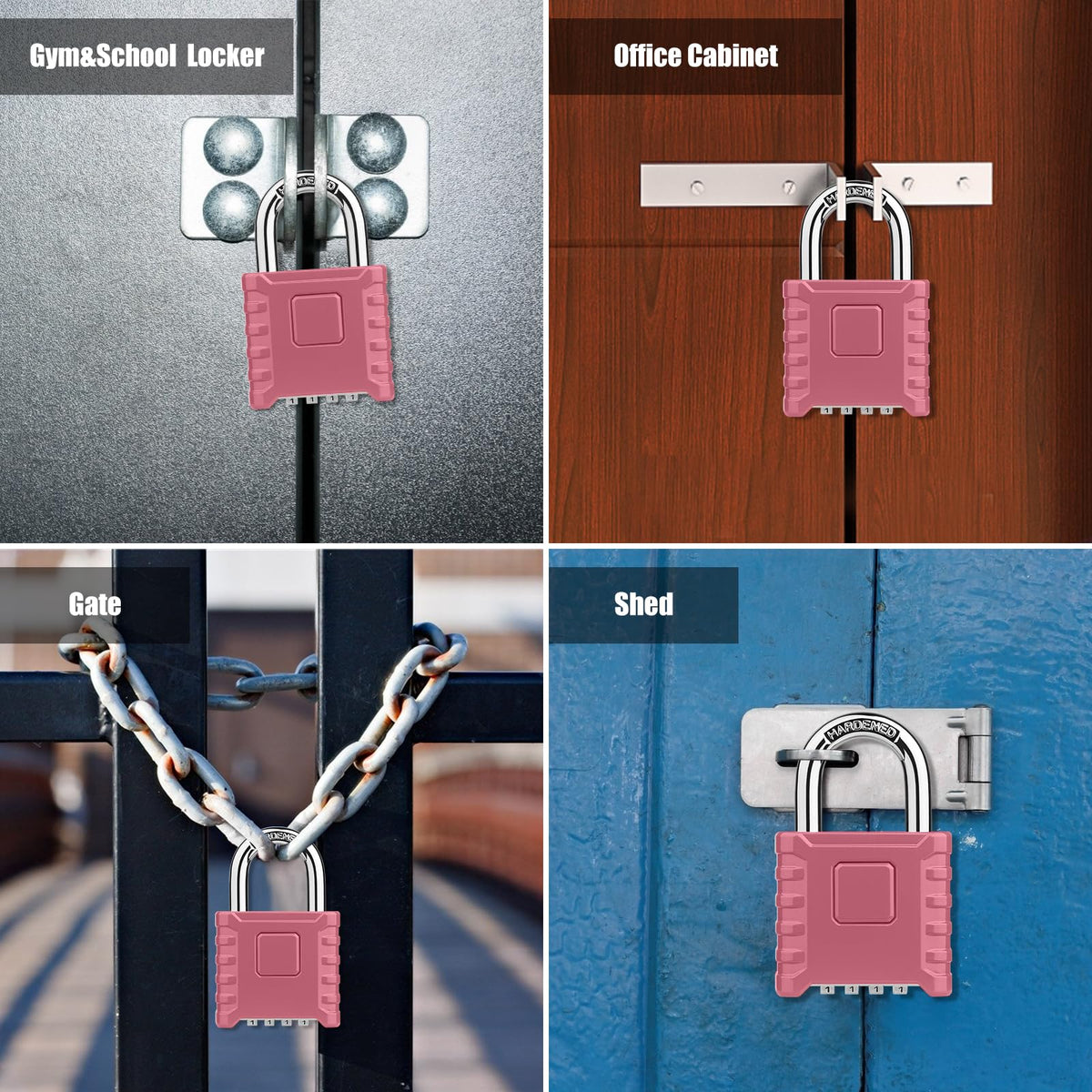Diyife Large Heavy Duty Combination Padlocks Outdoor, 52mm Weatherproof