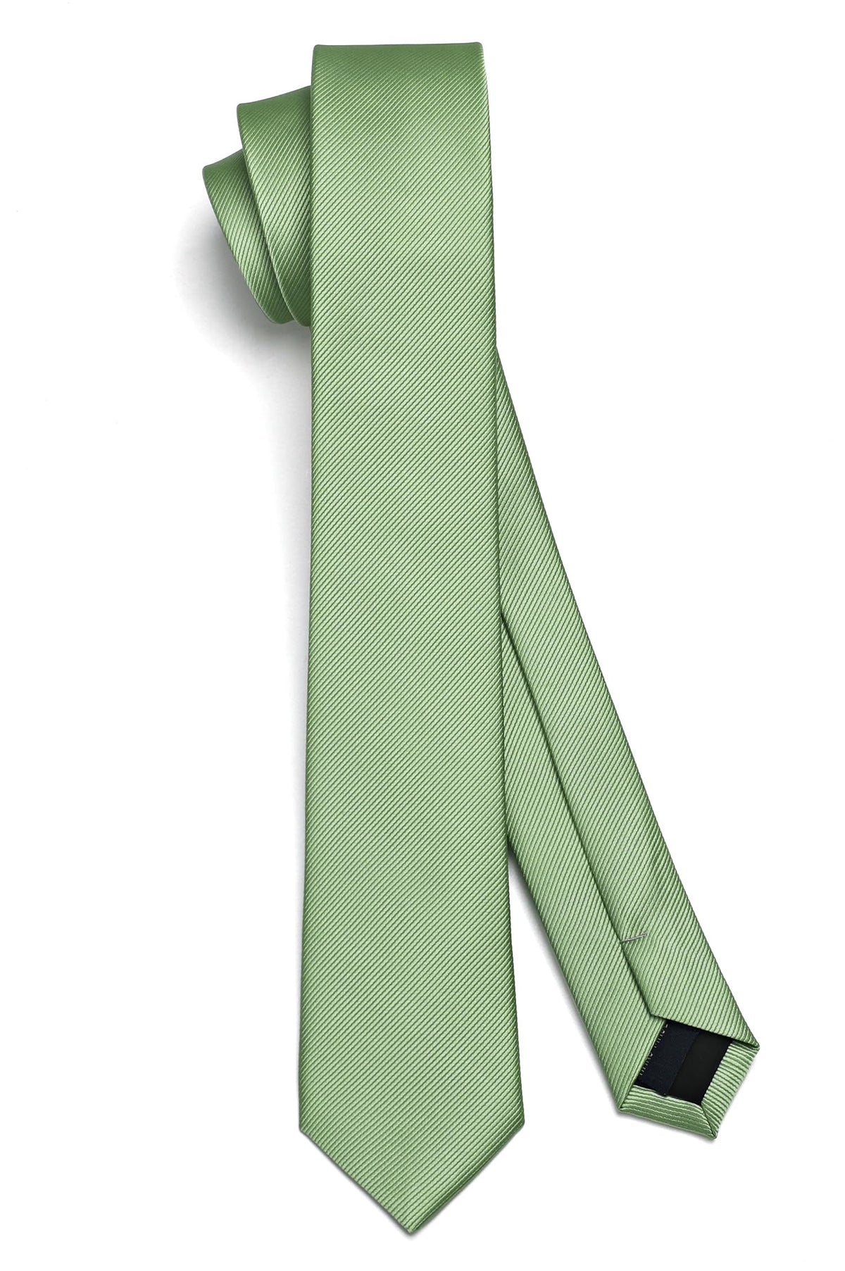 HISDERN Skinny Tie Solid Color 6cm Slim Ties for Men Wedding Classic Formal Business Necktie