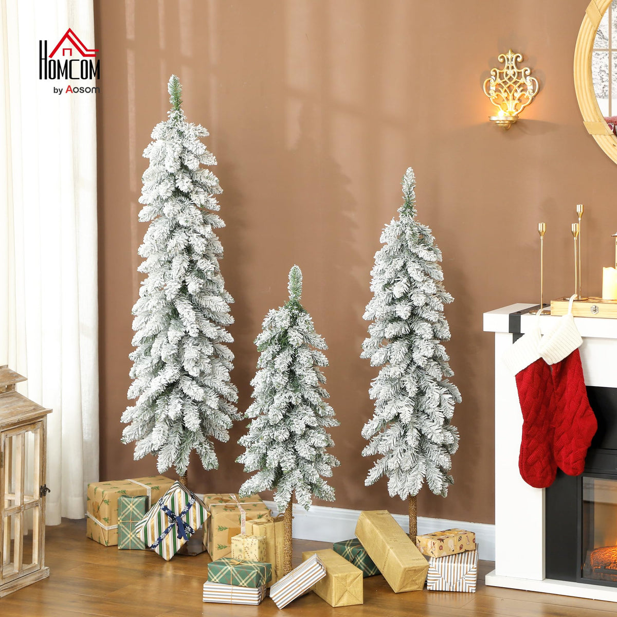 HOMCOM 6 ft Artificial Christmas Tree, 1814 Realistic Dense Branches, Green