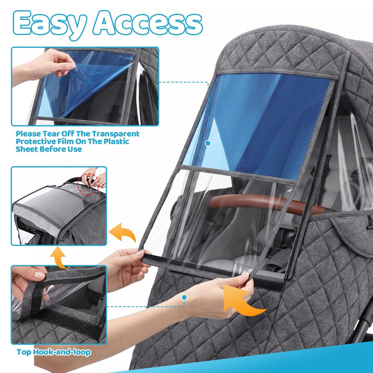 Orzbow Universal Rain Cover, Easy Access Door