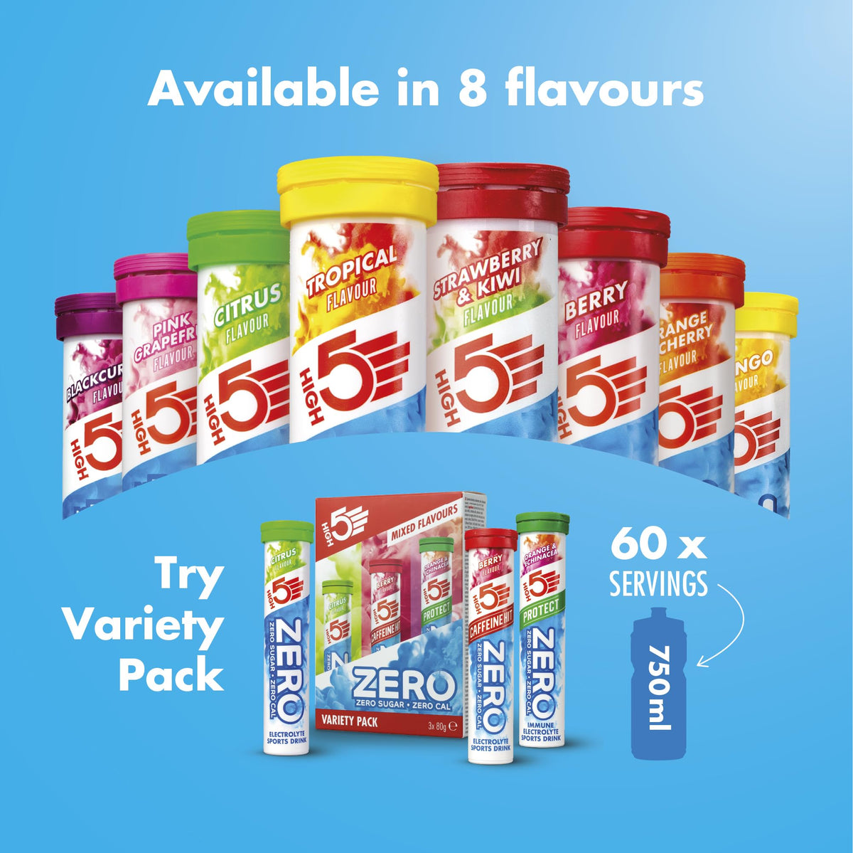 HIGH5 Zero Electrolyte Tablets for Hydration, Berry, 20 Tablets