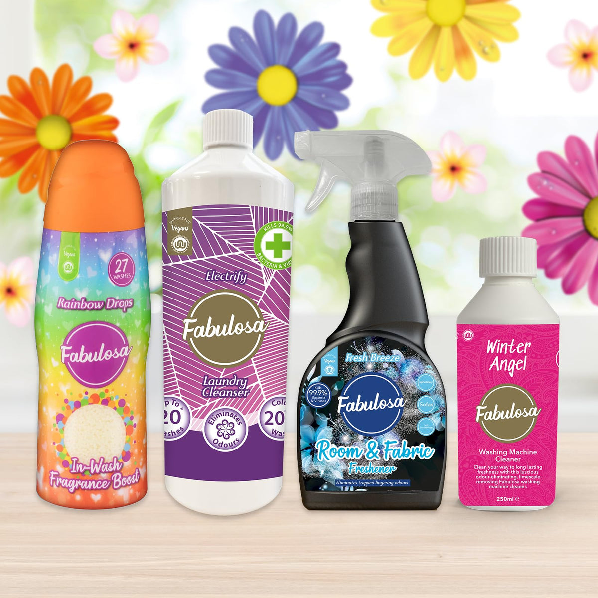 Fabulosa In-Wash Laundry Fragrance Boost, Made Using Salt Crystals, In-Wash Scent Booster Laundry, 66 Washes, Pack of 3 x 400g, Electrify