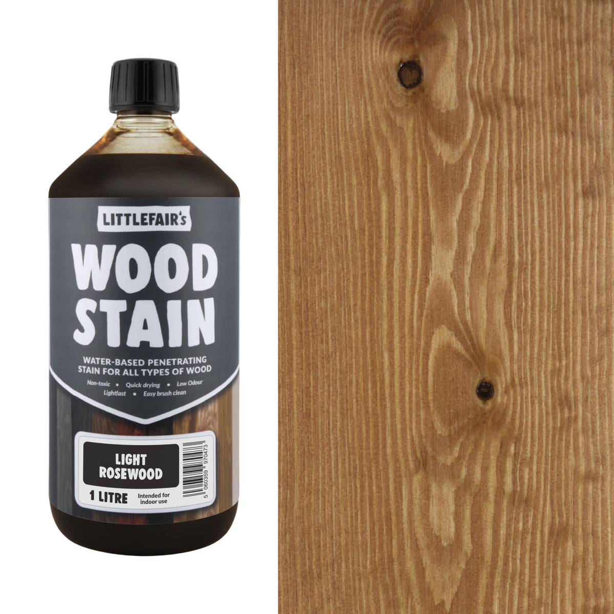 Littlefair's Wood Stain Water-Based - (Very Red Mahogany) – Non-Toxic, Eco-Friendly & Quick Drying - Easy-to-Apply, Concentrated Formula for All Wood Types – 15ml Tester Pot
