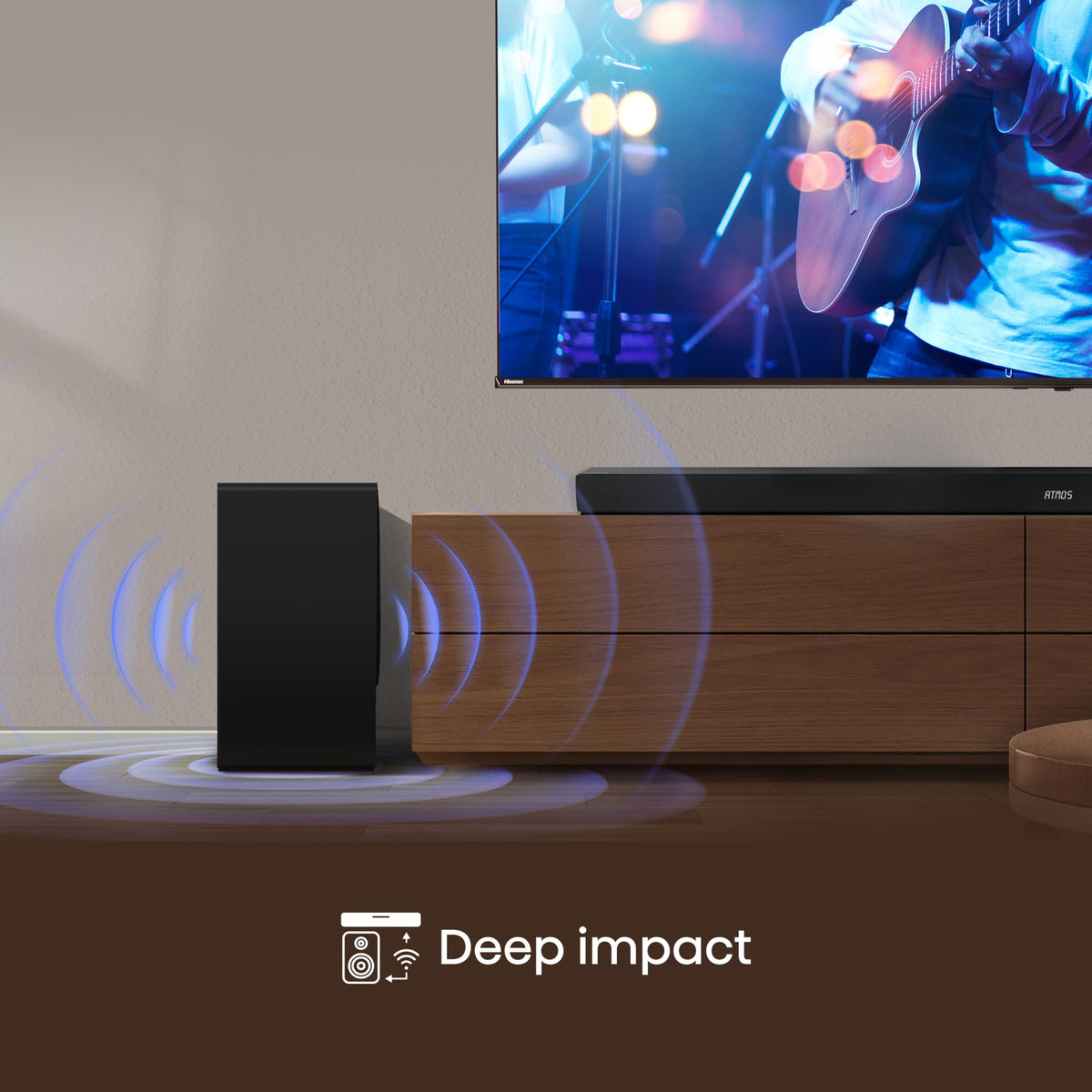 Hisense HS2000 2.1 CH All-In-One Soundbar for TV