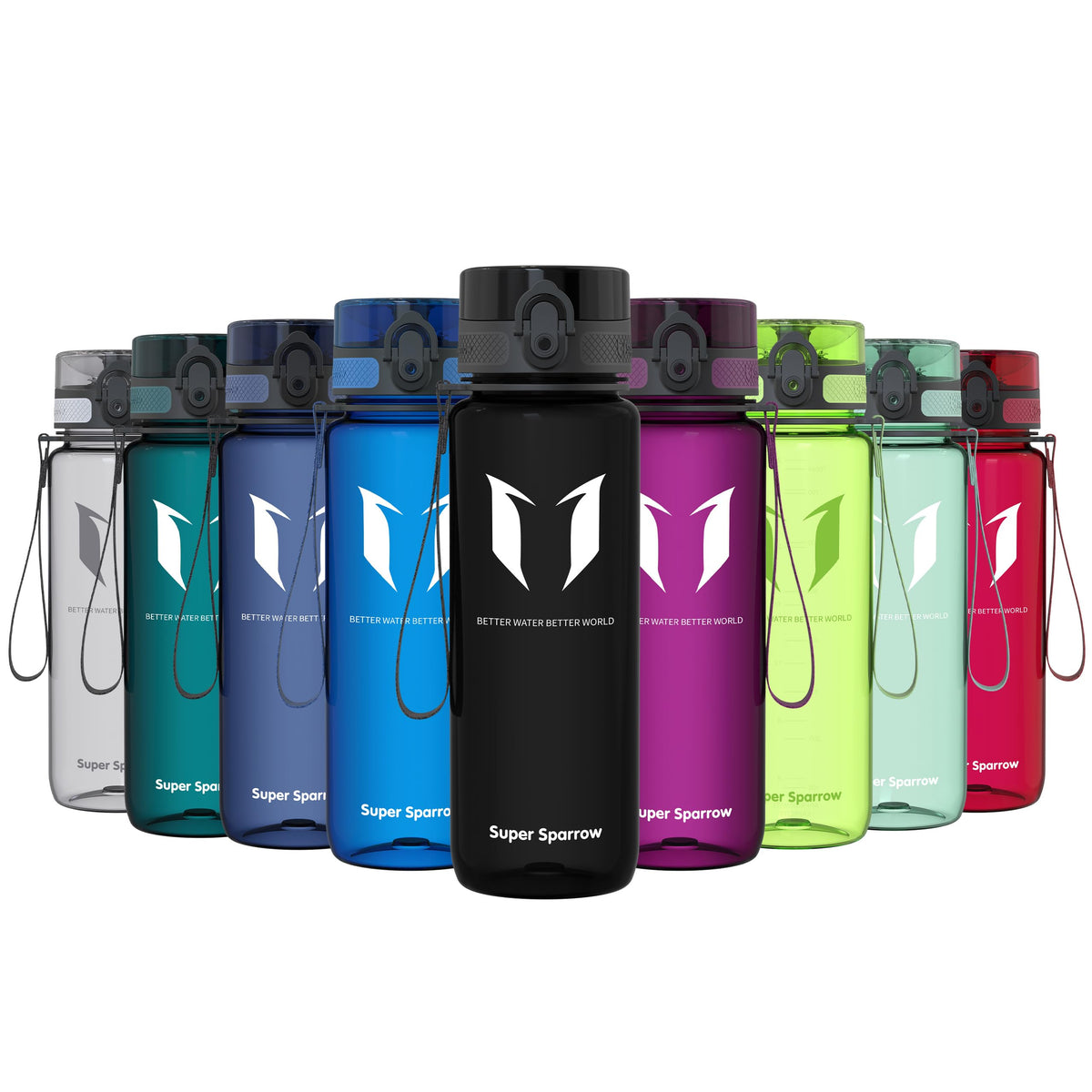 Sparrow Water Bottle 500ml/750ml/1L BPA-Free Tritan Drinks Bottle One-Click