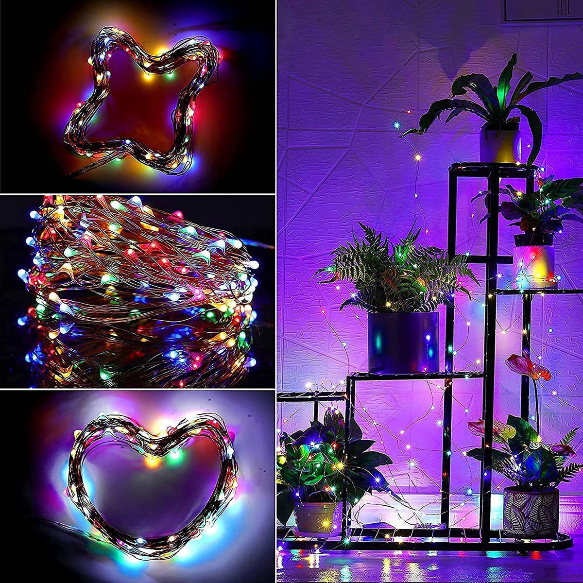 Lezonic Curtain Fairy Lights, 3m×3m 300LED Curtain String Lights Plug in
