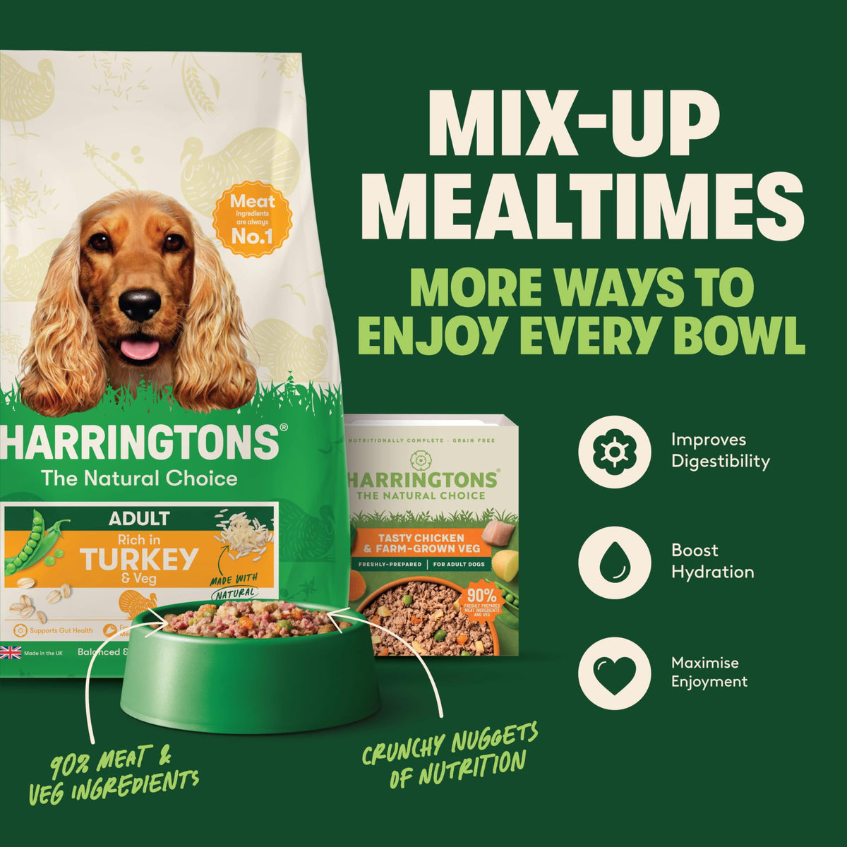 Harringtons Complete Dry Adult Dog Food Turkey & Veg 15kg