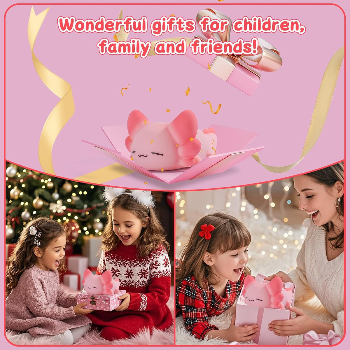 ZKLiLi Cat Night Light for Kids,Cute Night Lamp for Nursery,Squishy Silicone Touch Lights Portable, Gift for Birthday and Christmas for Kids Baby Children (Battery Cat)