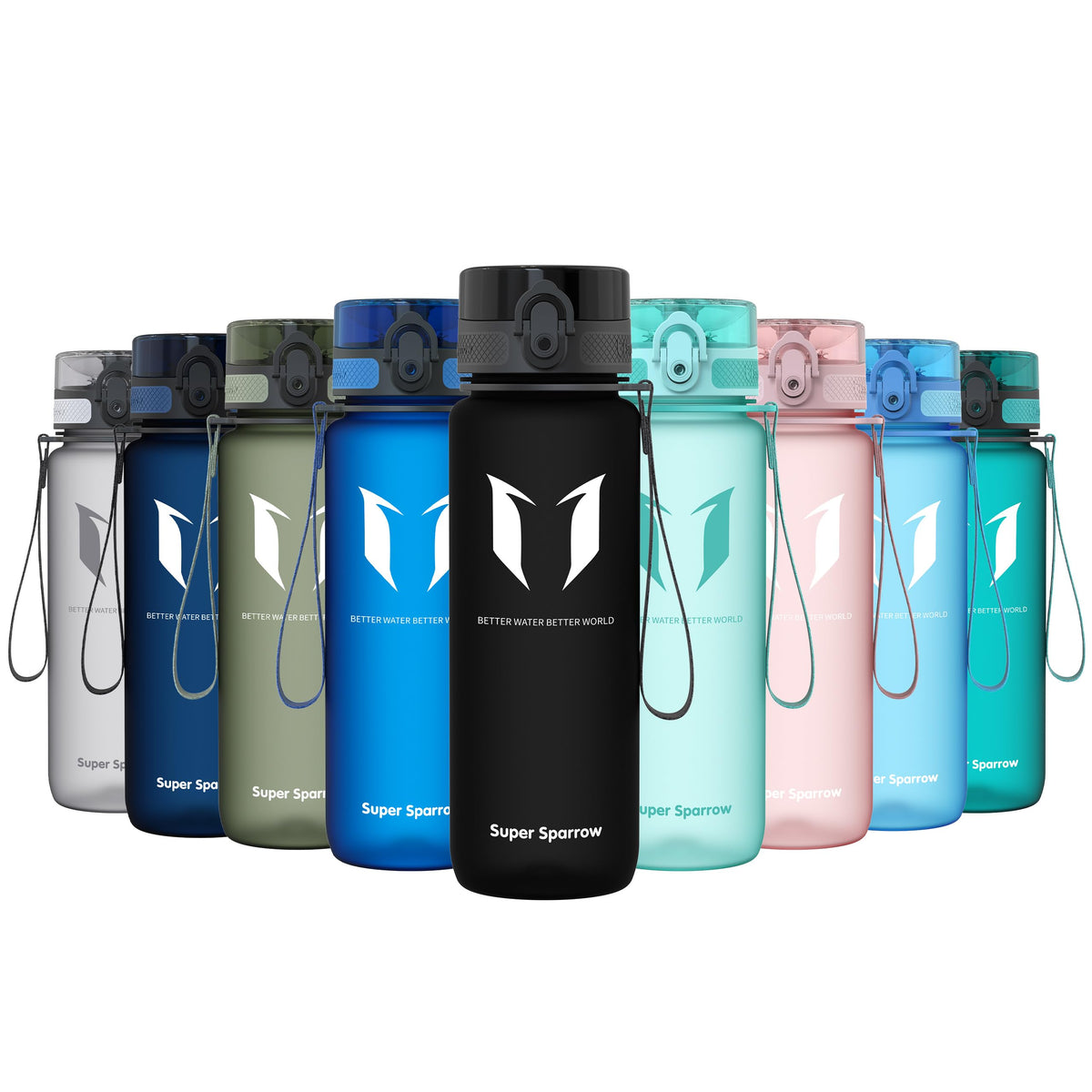 Sparrow Water Bottle 500ml/750ml/1L BPA-Free Tritan Drinks Bottle One-Click