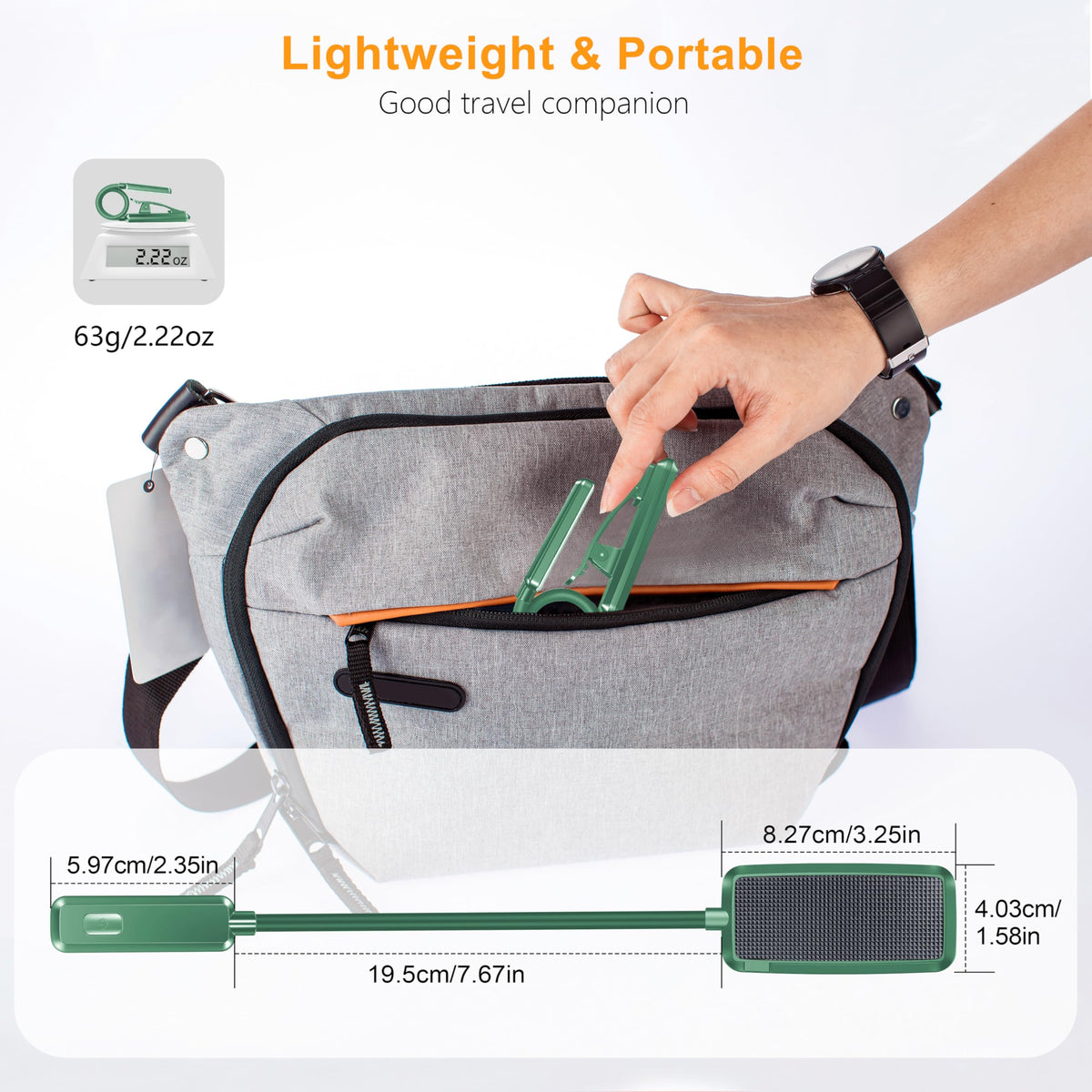 Gritin 9 LED Rechargeable Book Light for Reading in Bed-Stepless Dimming