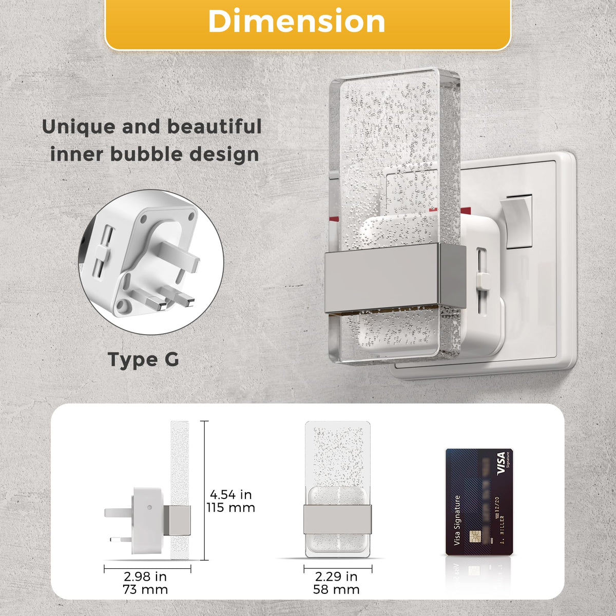 LOHAS-LED Night Light Plug in Wall with Motion Sensor, Dimmable Night Light