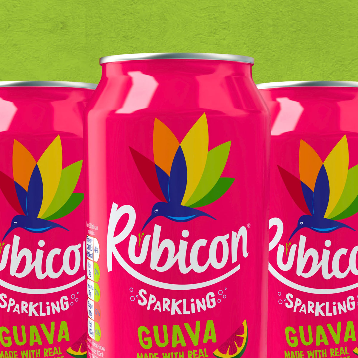 Rubicon Mango Sparkling Fruit Soft Drink, 6 Pack, 330ml Cans