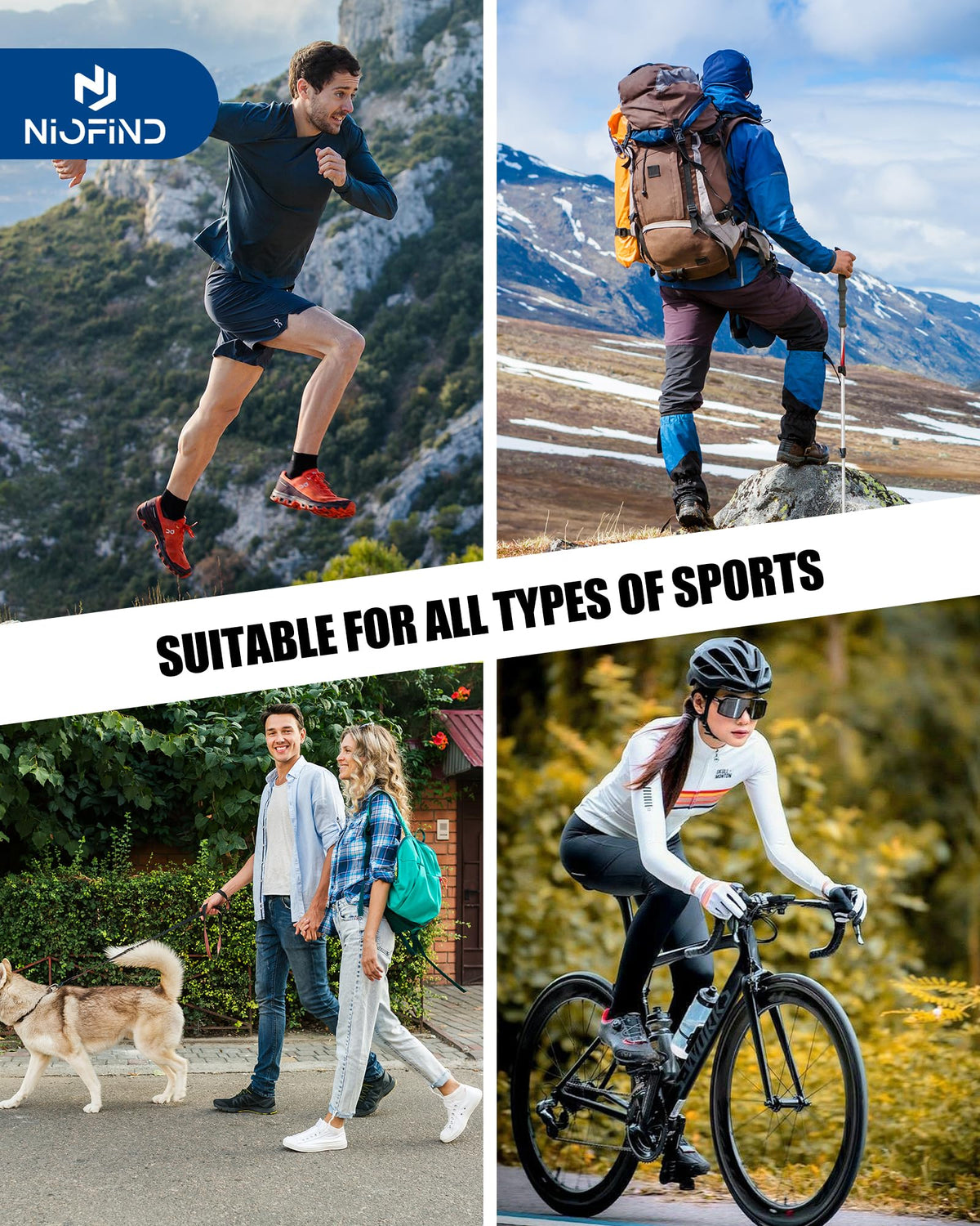 Niofind Quarter Sports Socks for Men & Women, Cotton and Cushioned
