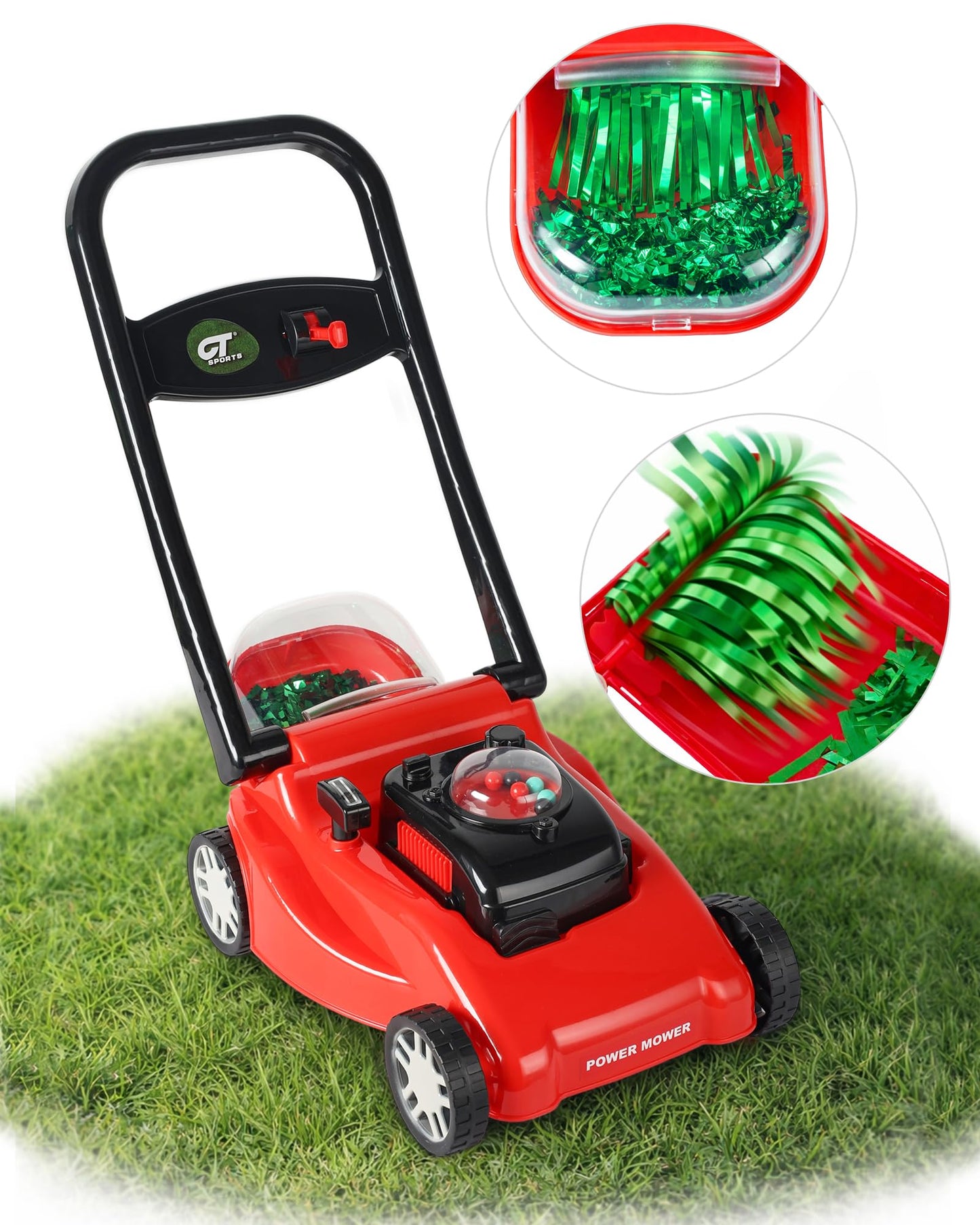 Kids Lawn Mower with Realistic Grass-Cutting Action and Sounds – No Batteries Required | Fun Outdoor Push Toy, Birthday Gift & Holiday Present for 3, 4, 5, 6, 7, 8 Year Old Boys and Girls