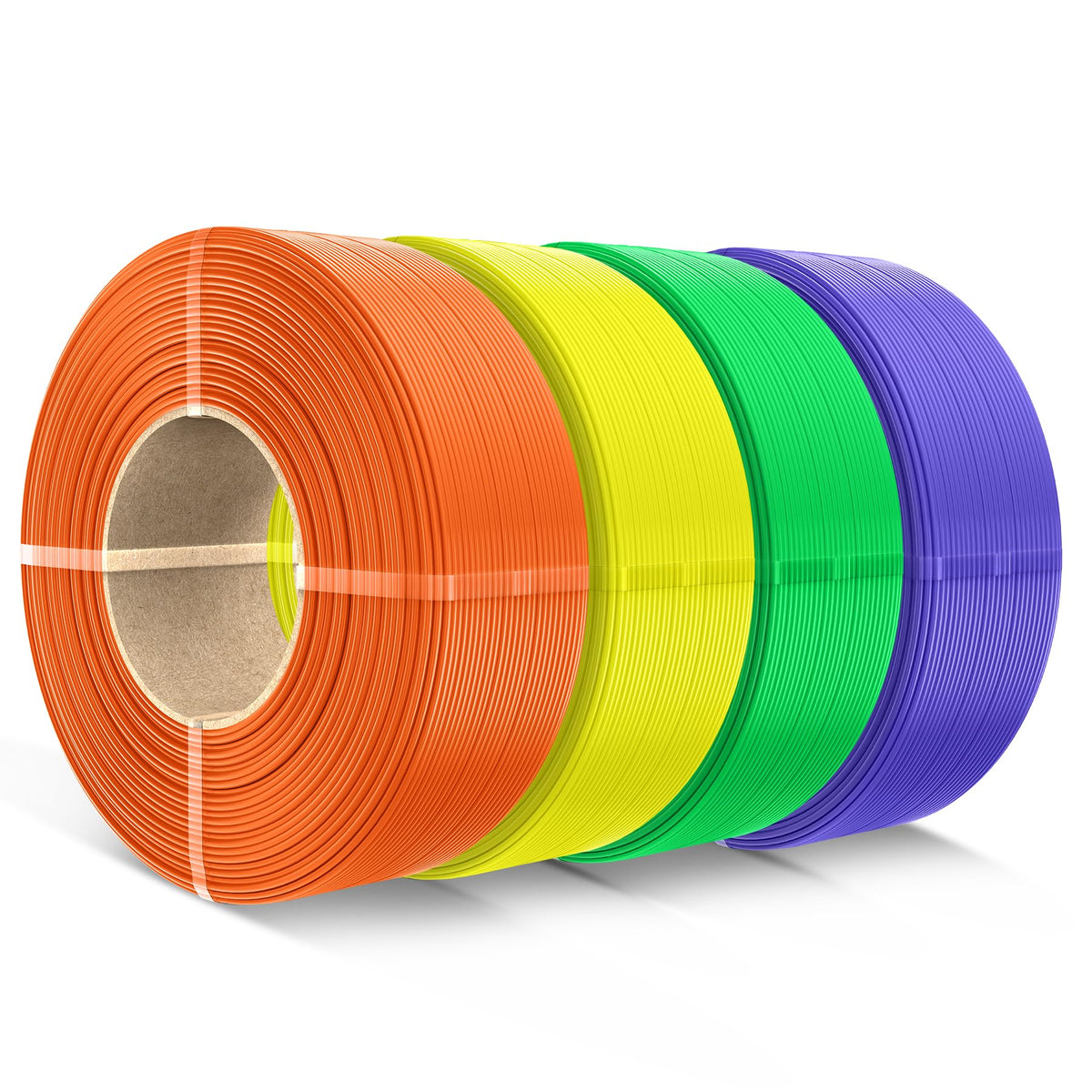 SUNLU 3D Printer Filament PETG Filament Refill 1.75mm,Suitable for SUNLU Third-Generation Reusable spools,Dimensional Accuracy +/- 0.02 mm,1kg per Spool, Pack of 4,4 Black