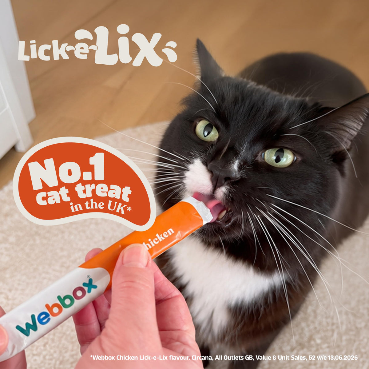 Webbox Lick-e-Lix Cat Treats Variety Value Pack - Kitten Friendly, Grain Free, No Artificial Preservatives or Colours (50 Pack)