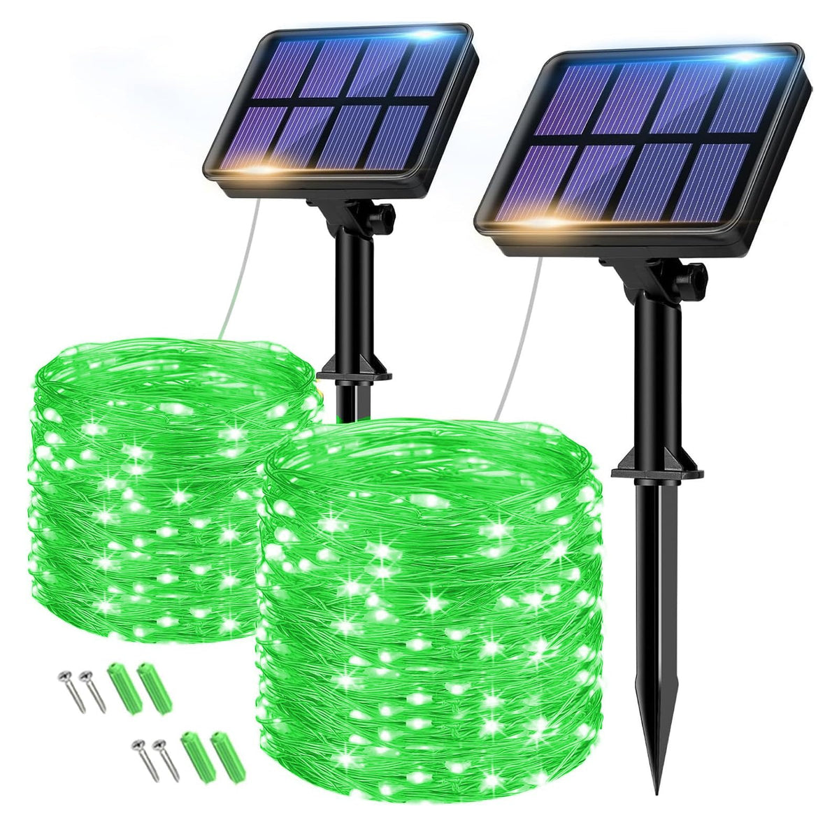 btfarm 2 Pack Solar String Lights Outdoor Garden, 15M/50FT 150 LED