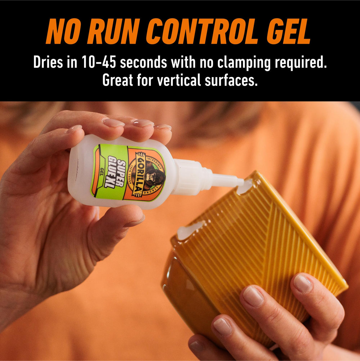 Gorilla Super Glue, 15g – All Purpose, Impact Tough & Fast Setting with Anti-Clog Cap Ideal for Metal, Ceramics, Leather & More