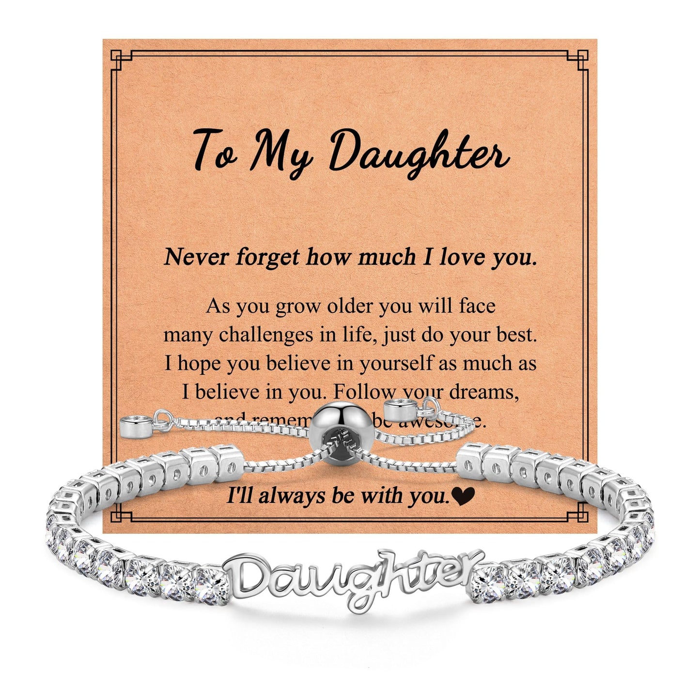 Birthday Gifts for Women Girls, Sparkling Cubic Zirconia Tennis Bracelet Gifts, Christmas Mothers Day Graduation Presents for Her