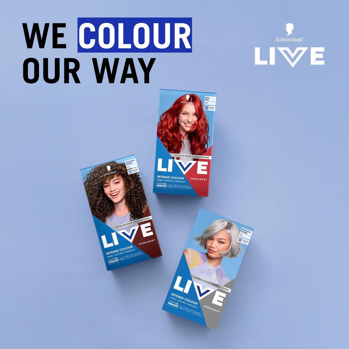 Schwarzkopf LIVE Intense Colour Hair Dye, 099 Deep Black