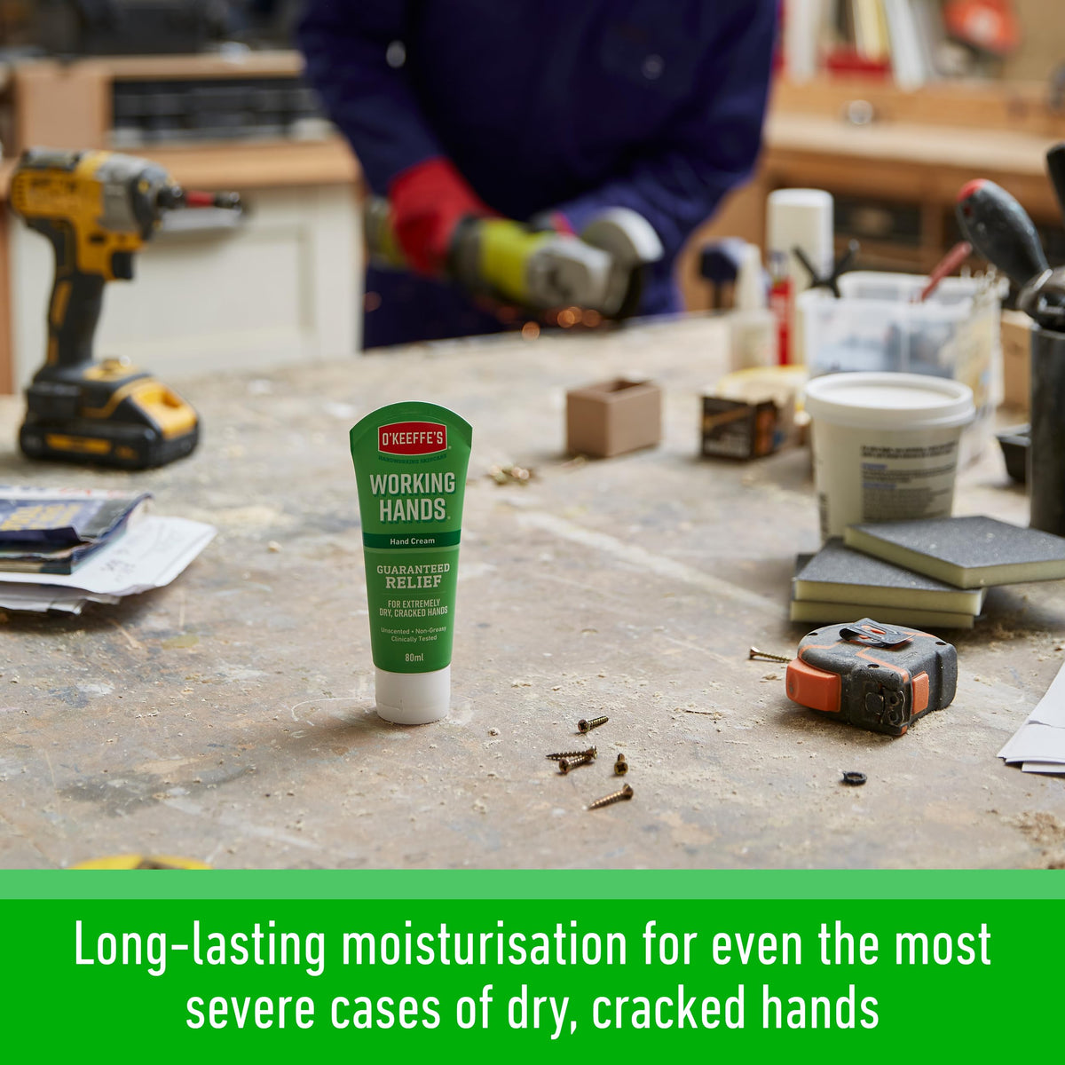 O'Keeffe's Working Hands, 96 g Jar 2 Pack - Hand Cream for Extremely Dry, Cracked Hands | Instantly Increases Moisture Content, Forms a Protective Layer and Prevents Moisture Loss