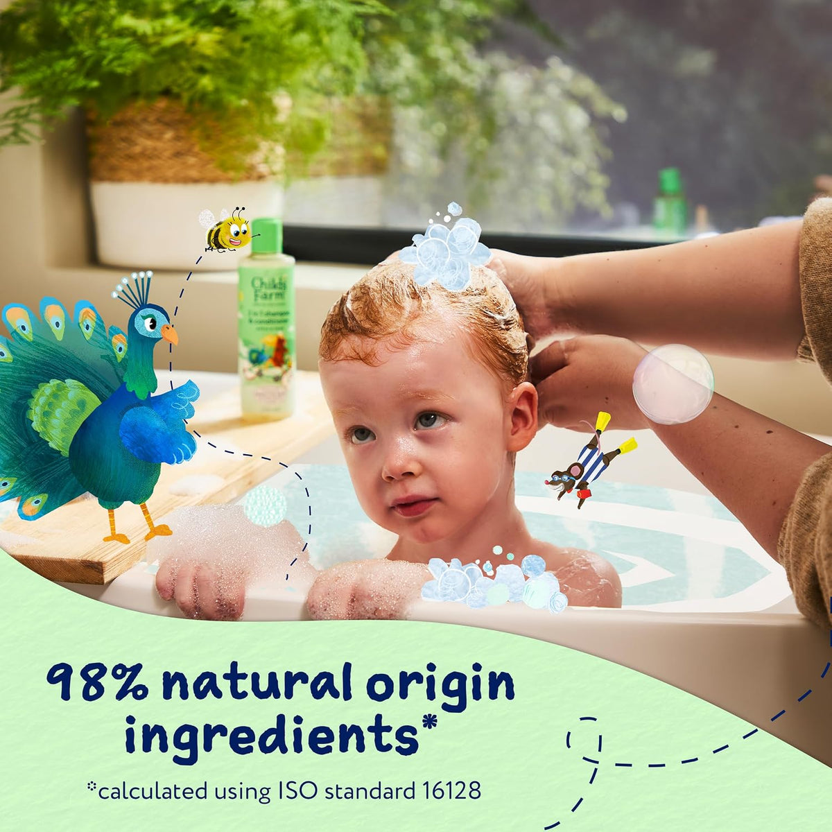 Childs Farm 2 in 1 Hair Shampoo and Conditioner, Gentle Tear Free, Apple and Pear Fragrance, Children, Kids, Baby, 250ml