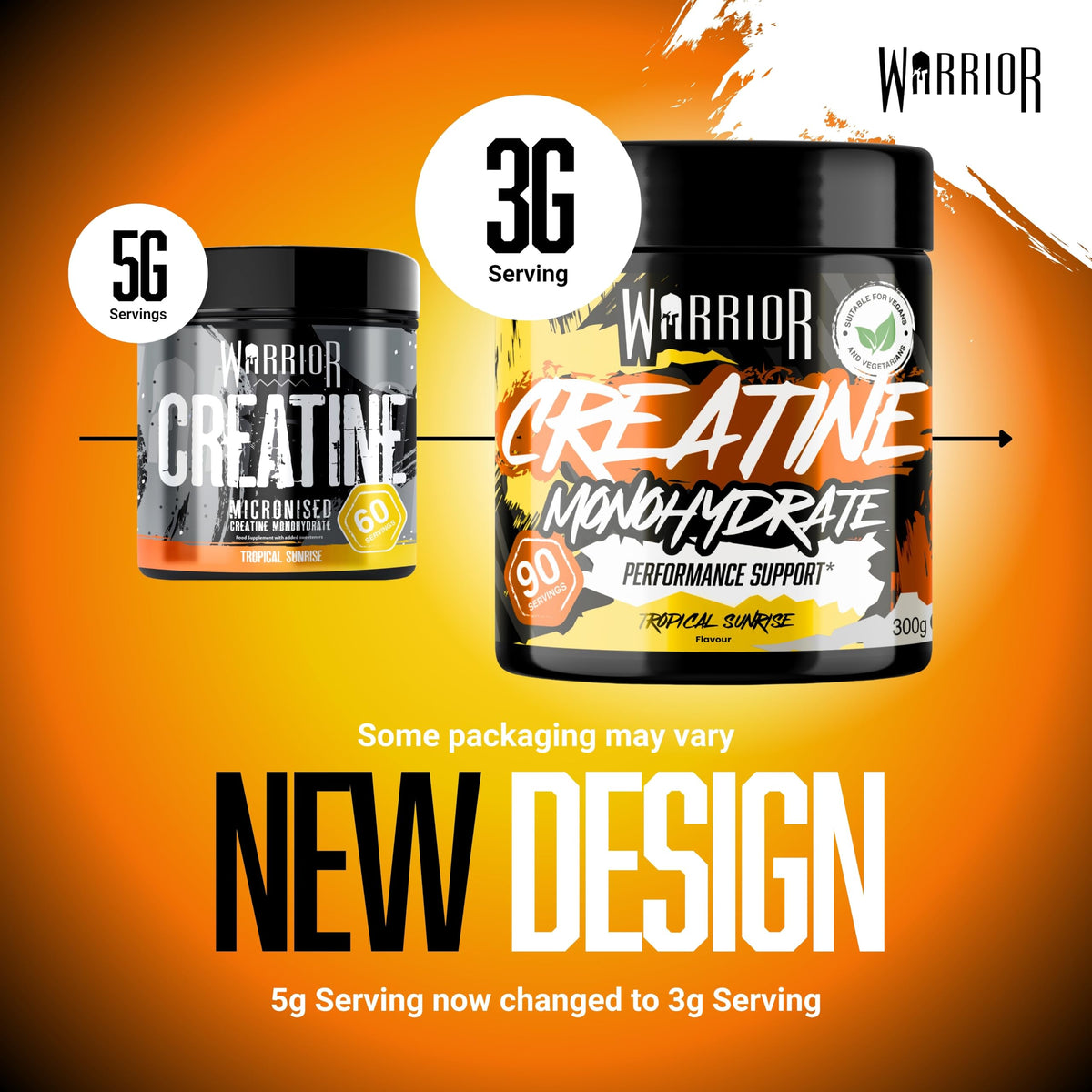 Warrior Creatine Monohydrate Powder 500g Pure Micronised (166 Servings)
