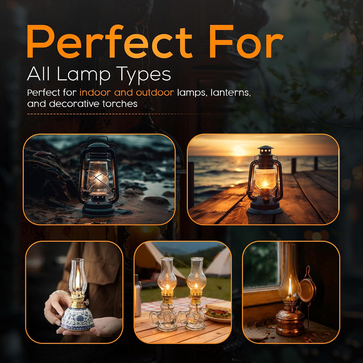 Quebec Clear Lamp Oil 2 x 1L – Clean Burning for Indoor & Outdoor Oil Lamps, Lanterns & Torches, Odorless Formula