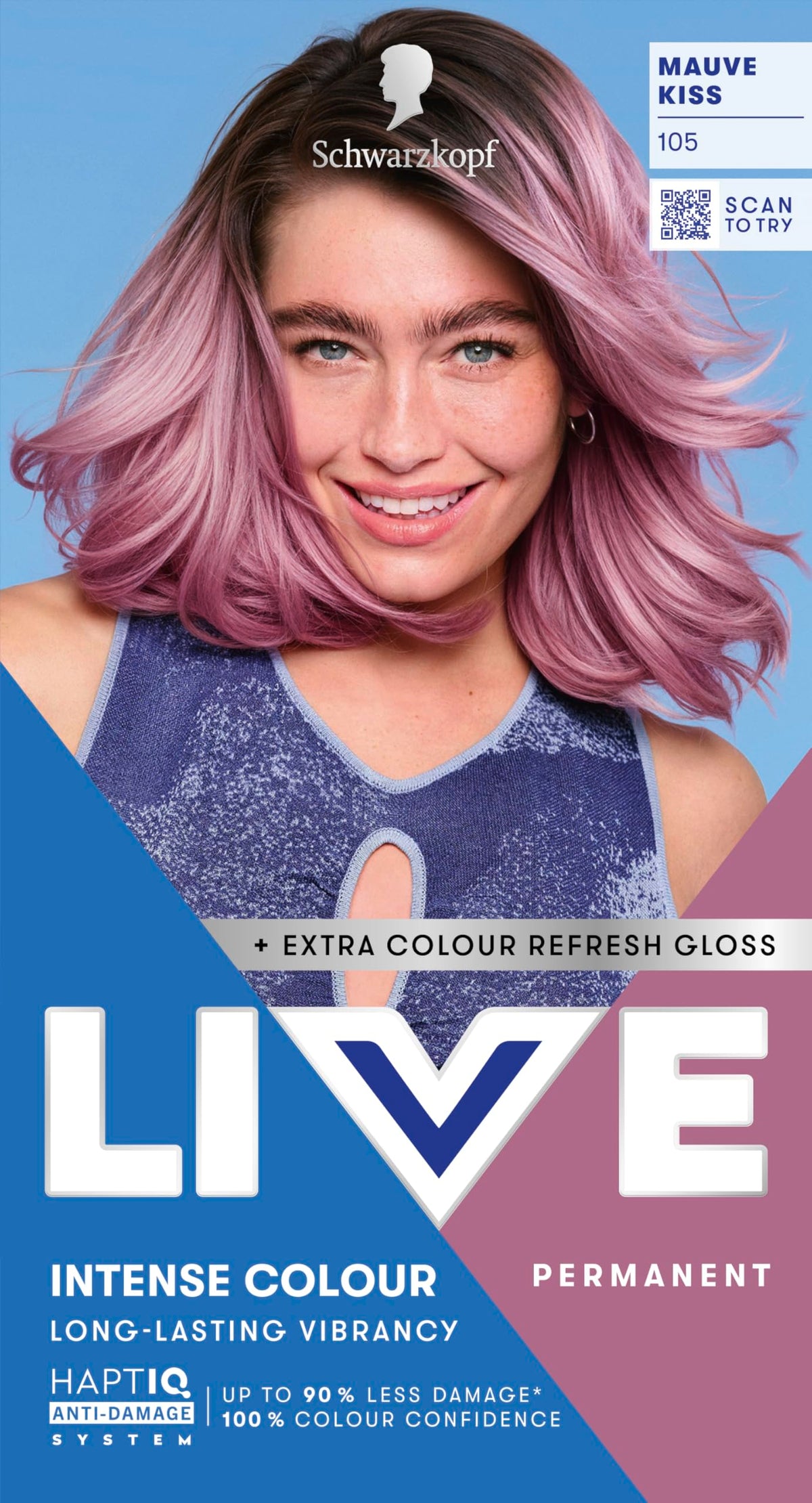 Schwarzkopf LIVE Intense Colour Hair Dye, 099 Deep Black