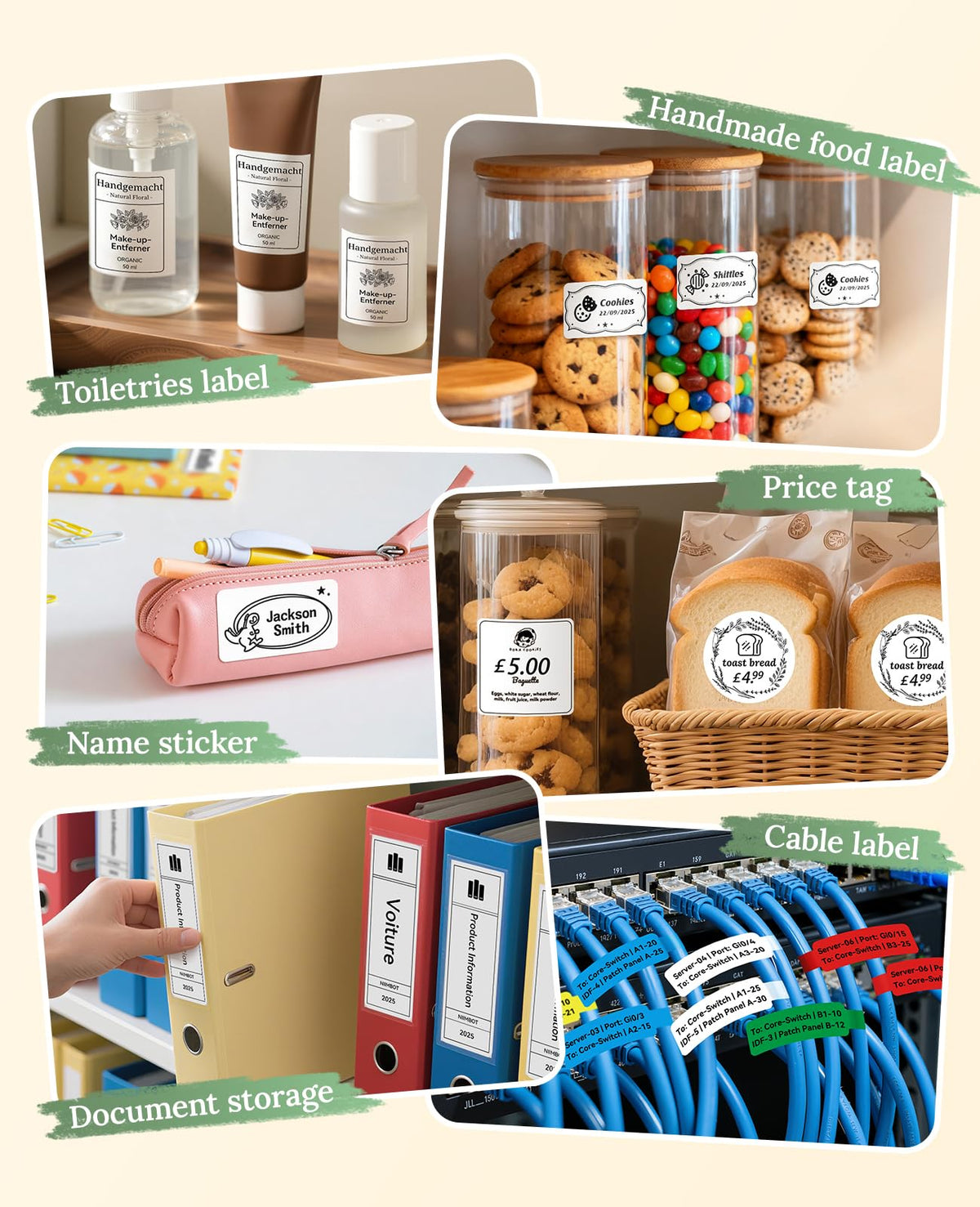 NIIMBOT B1 Label Maker Machine, 2 Inch Bluetooth Sticker Printer