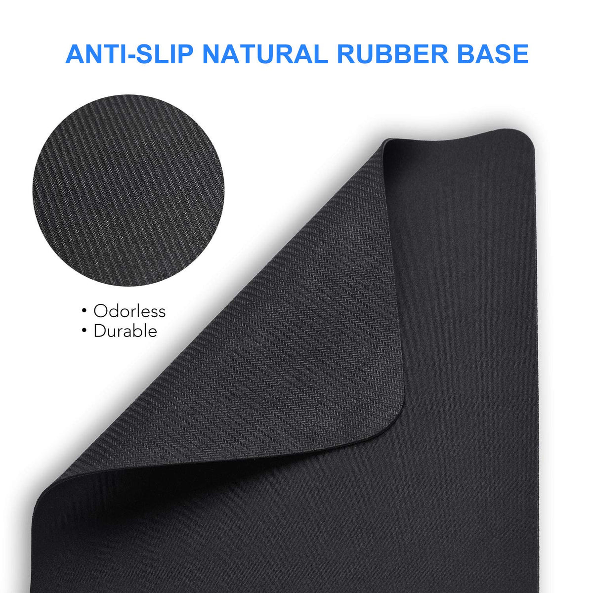 cimetech Gaming Mouse Pad 800 * 300 * 3 MM, Extended Large Mouse Mat Computer Keyboard Desk Pad with Anti-Slip Rubber Base Comfortable Waterproof Soft Cloth, Improved Precision and Speed - Black