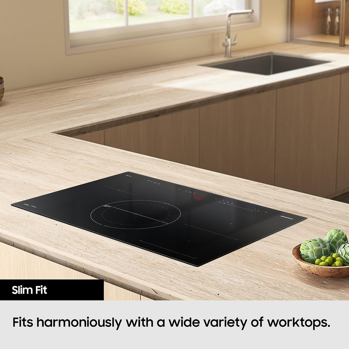 Samsung Ceramic Hob with 4 Cooking Zones, With Touch Control, Colour: Black, Material: Glass, C61R2AEE