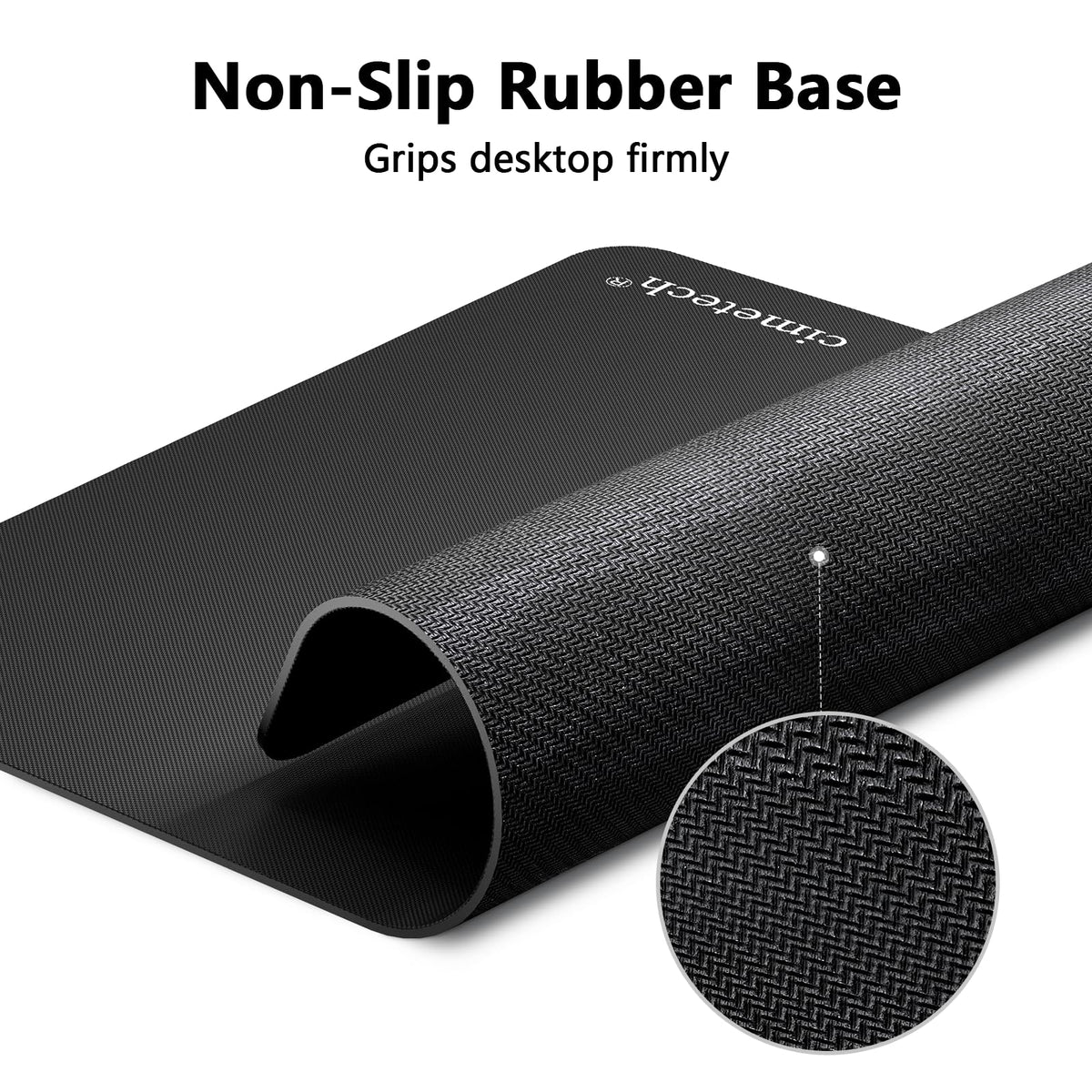 cimetech Gaming Mouse Pad 800 * 300 * 3 MM, Extended Large Mouse Mat Computer Keyboard Desk Pad with Anti-Slip Rubber Base Comfortable Waterproof Soft Cloth, Improved Precision and Speed - Black