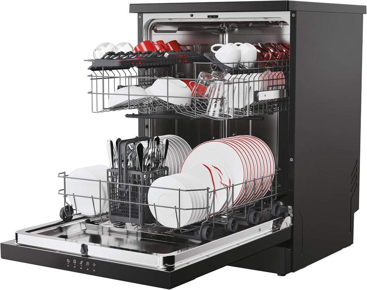 Hoover H-DISH 300 Dishwasher, 13 Place Settings, Black, C Class